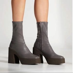 TONY BIANCO JUDE Grey Muji Ankle Boots
